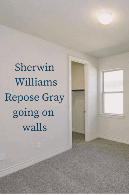 An empty room that is going to be painted Sherwin Williams Repose Gray