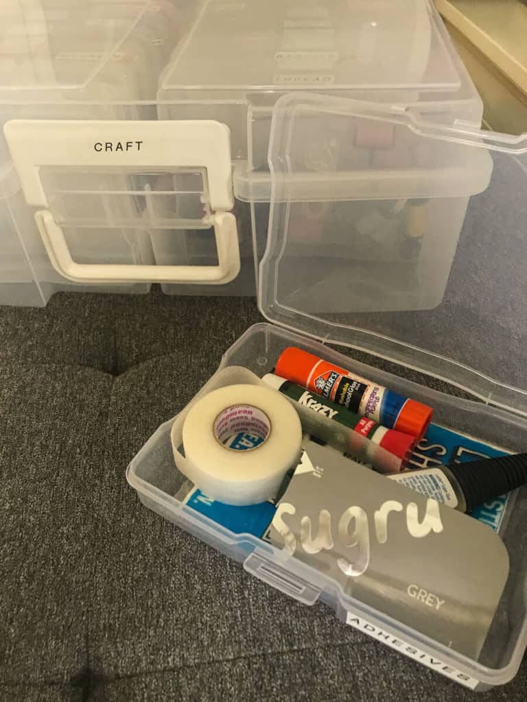 A photo organizer used for organizing the small stuff such as craft items