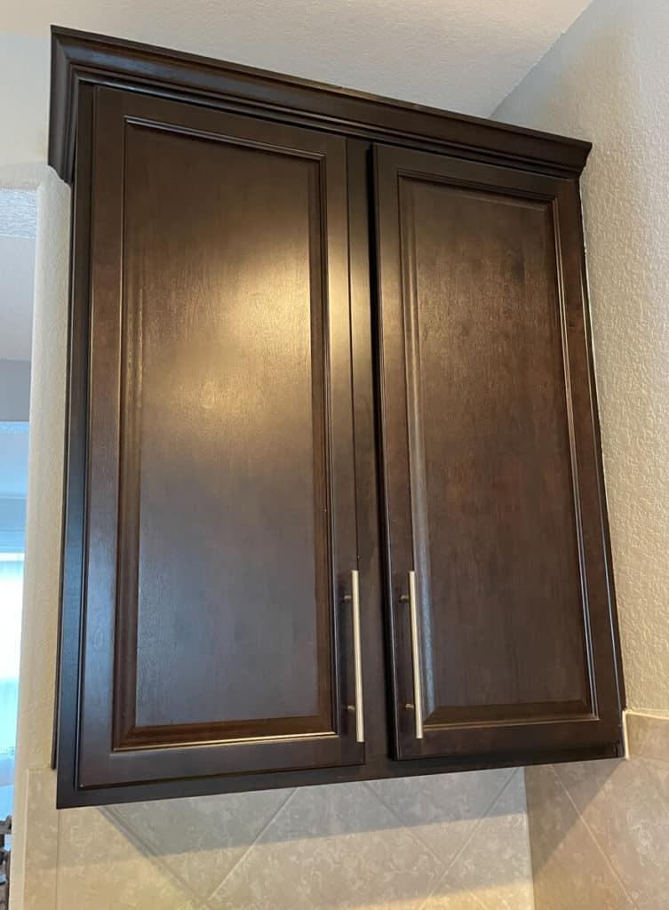 Very high upper kitchen cabinets